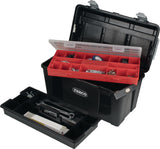 RAACO Werkzeugkoffer Toolbox 31-26 – Polypropylen, 445 x 230 x 235 mm, mit Werkzeugträger