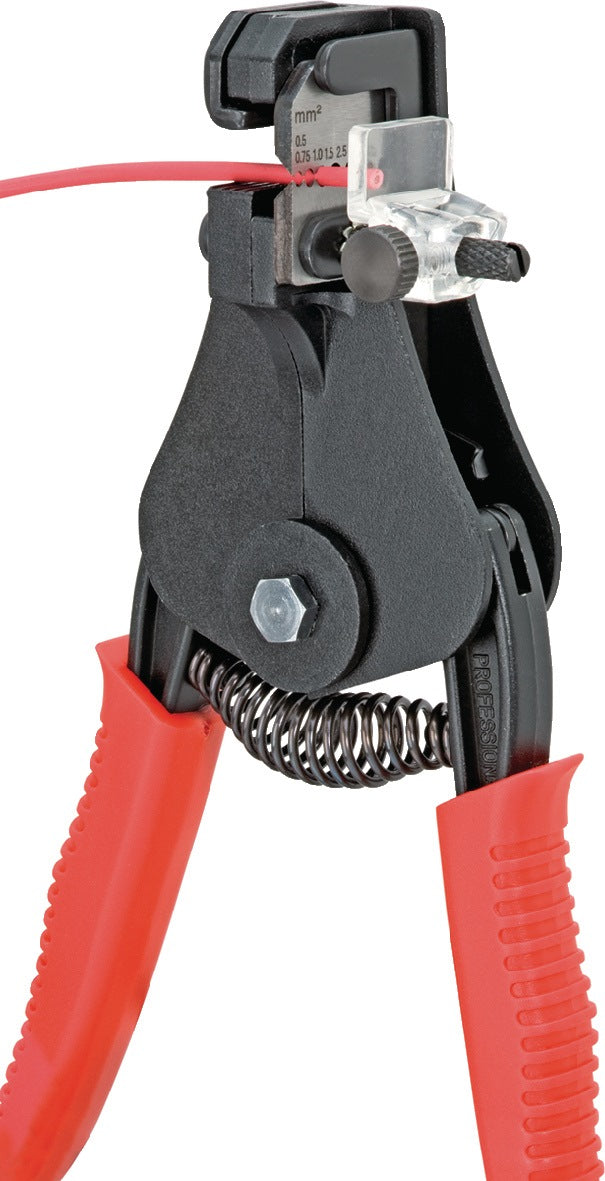 KNIPEX Abisolierzange 180 mm mit Formmessern und Öffnungsfeder – Schwarz lackiert