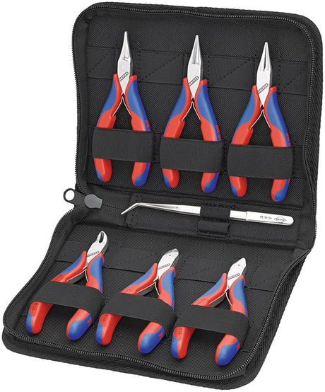 KNIPEX Elektronikzangensatz 7-teilig – 6 Zangen & Präzisionspinzette im Etui