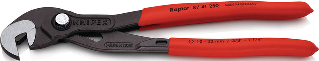 KNIPEX Schraubzange 250 mm mit 15 Einstellpositionen und Spannweite 10–32 mm