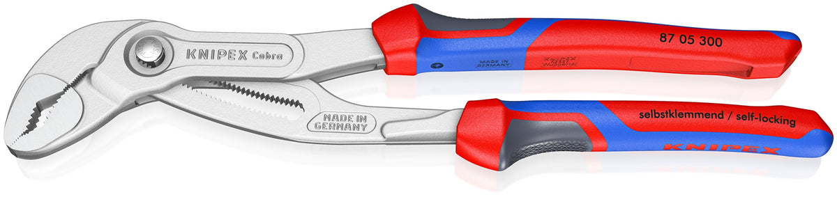 KNIPEX Cobra® Wasserpumpenzange 180 mm, Spannweite 36 mm, verchromt, Kunststoffüberzug