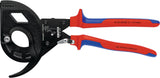 KNIPEX Kabelschneider 250 mm für Cu- und Al-Kabel bis 32 mm – Einhand-Ratschenprinzip