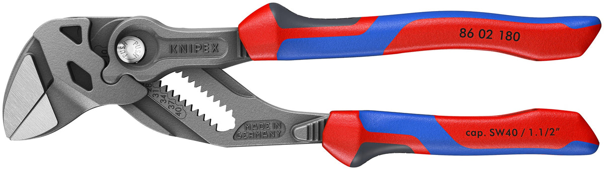 KNIPEX Zangenschlüssel 250 mm, Spannweite 52 mm, mit Kunststoffüberzug und Einstellskala