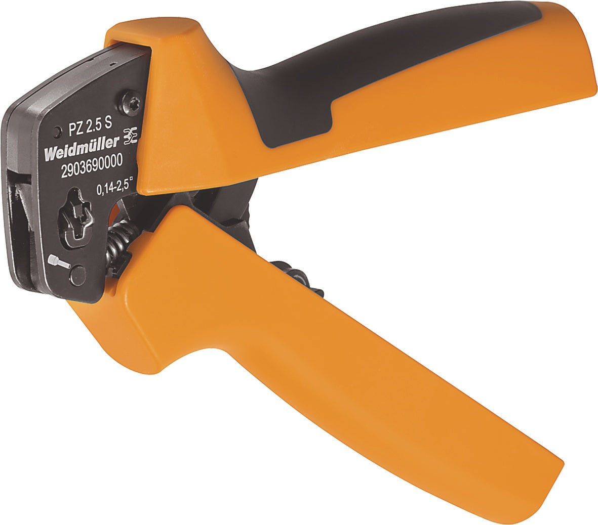 Crimpzange PZ 2,5 von WEIDMÜLLER – 160 mm für Aderendhülsen 0,14–2,5 mm²