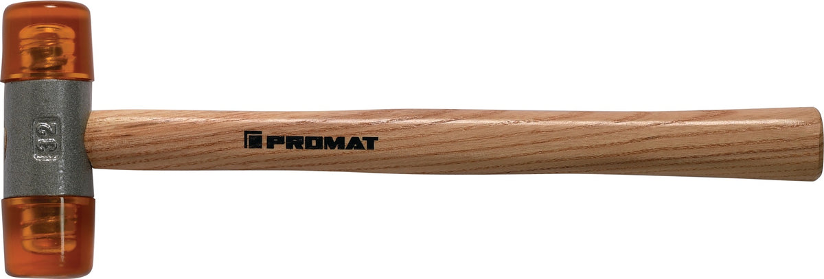 PROMAT Plastikhammer Celluloseacetat Kopf-Ø 22 mm Holzstiel 140 g