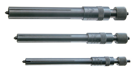 RENNSTEIG Zentrierkörnerset 3-teilig verstellbar – exaktes Ankörnen für Bohrungen 6–16 mm