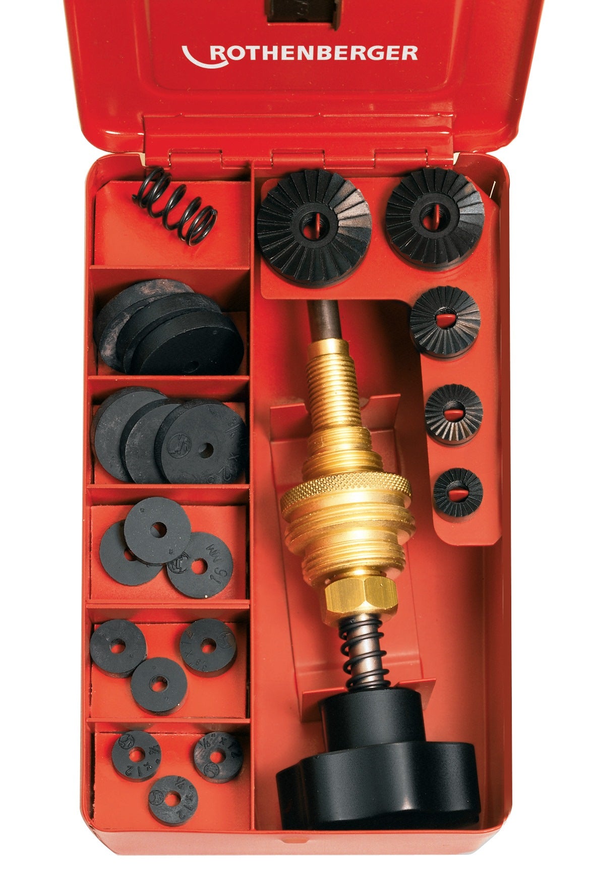 ROTHENBERGER Wasserhahnventilfräserset 3/8–1 Zoll für Armaturen, Messing, Stahlblechkassette