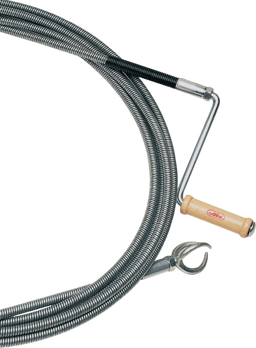 CABERE Rohrreinigungswelle 5 m doppellagig 12 mm Spirale mit 40 mm Kralle und Stahlkupplung