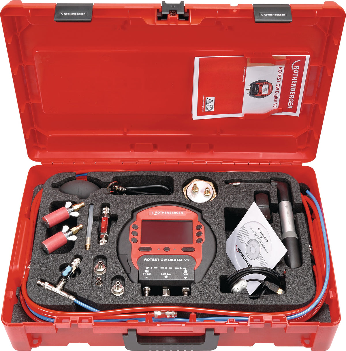 ROTHENBERGER ROTEST GW Digital V3 Druck-/Leckmengenmessgerät bis 20 bar