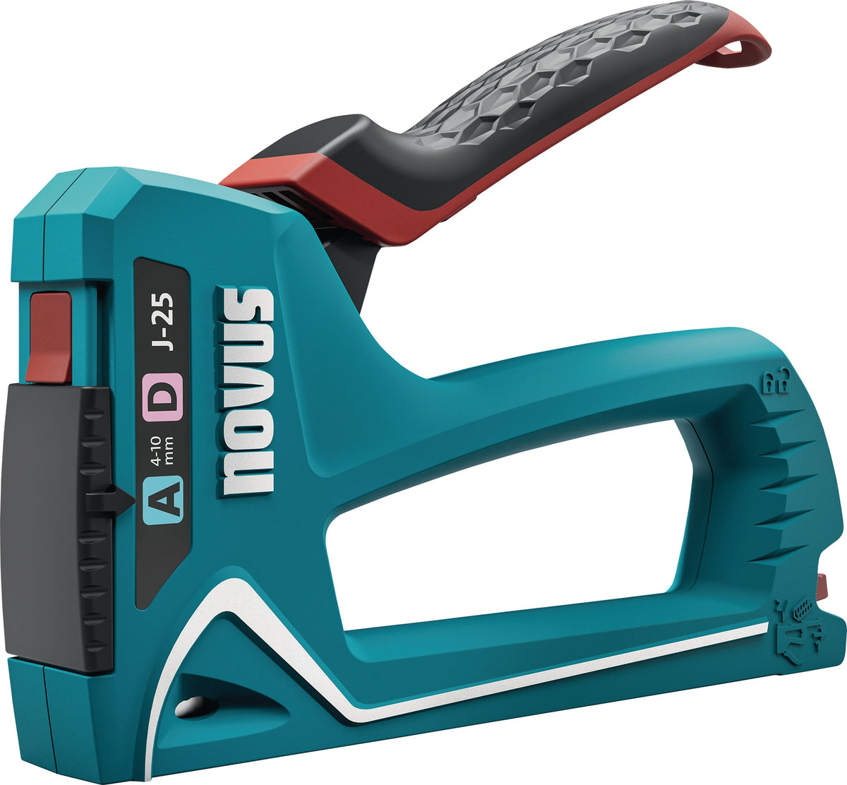NOVUS Handtacker J-25 metal power mit Zinkdruckguss-Gehäuse und Easy-Shift