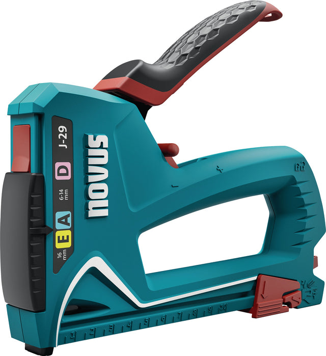 NOVUS Handtacker J-29 high performer mit Zinkdruckguss-Gehäuse und Easy-Shift