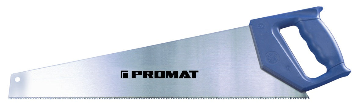 PROMAT Handsäge Blattlänge 450 mm, 7 ZpZ, Normalzahnung, gehärtet und geschliffen, ergonomischer Kunststoffgriff