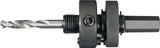 PROMAT Aufnahmeschaft 6-KT 9,5 mm mit Zentrierbohrer für Lochsägen 14-30 mm