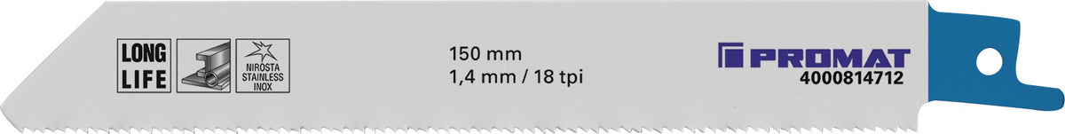 PROMAT Säbelsägeblatt 150 mm Bimetall TPI 24 für rostfreien Stahl