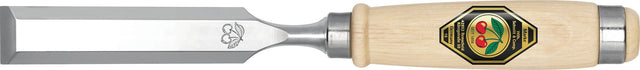 KIRSCHEN Stechbeitel 4 mm mit Weißbuchenheft Ulmer Form und 2 Stahlzwingen