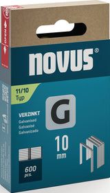 NOVUS Flachdrahtklammern G Typ 11 – 10,6 x 6 mm, 1,25 mm Draht