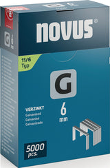 NOVUS Flachdrahtklammern G Typ 11 – 10,6 x 6 mm, 1,25 mm Draht