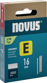 NOVUS Nägel E Typ J 14 mm mit Kopf – 1000 Stück, Drahtbreite 1,2 mm für Handtacker