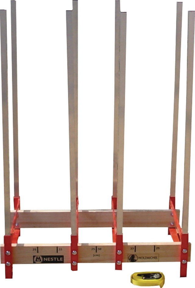 NESTLE Sägebock Holzmichel – Alu/Holz, zerlegbar, 820 x 1130 x 465 mm