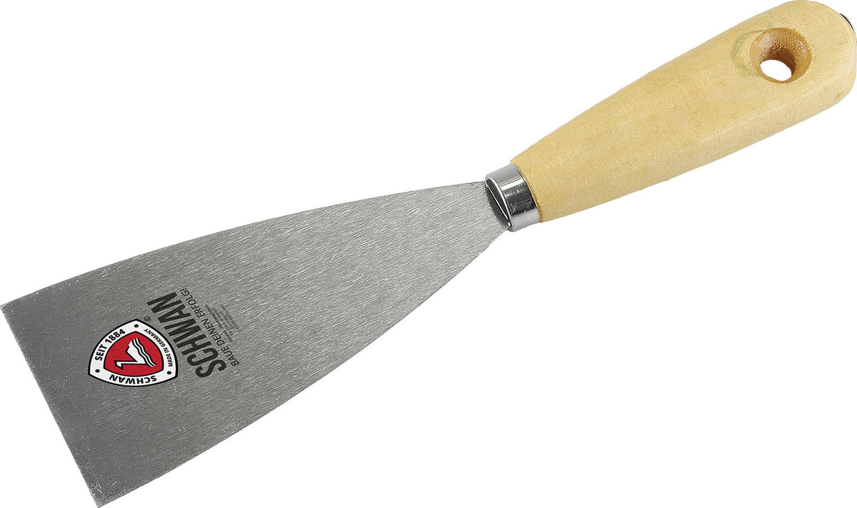 Malerspachtel 20 mm poliert Holzheft Federbandstahl SCHWAN