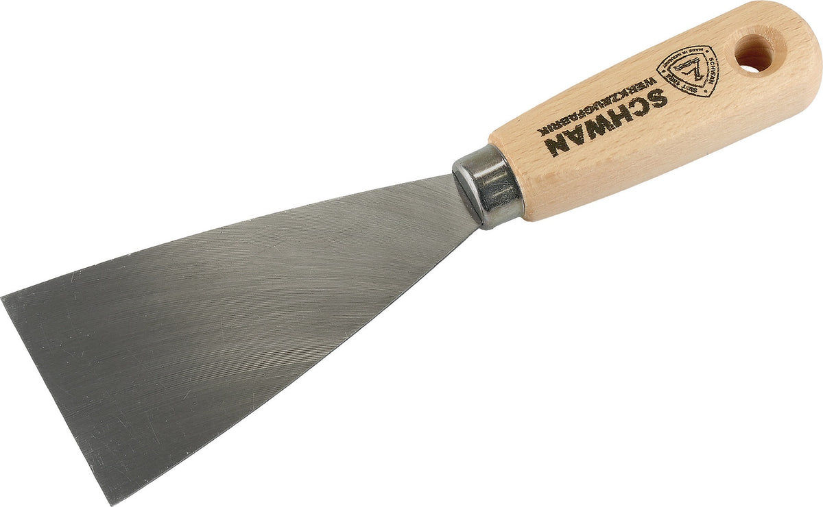 Malerspachtel 20 mm poliert Holzheft Federbandstahl SCHWAN