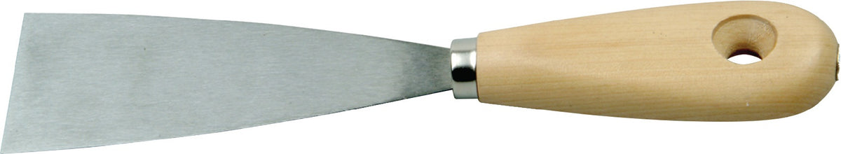 HAROMAC Malerspachtel 20 mm mit poliertem Stahlblatt und Holzheft – konisch geschliffen