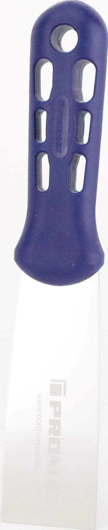 NORDWEST Malerspachtel 40 mm, hochglanz-poliert, Kunststoffheft flachoval blau