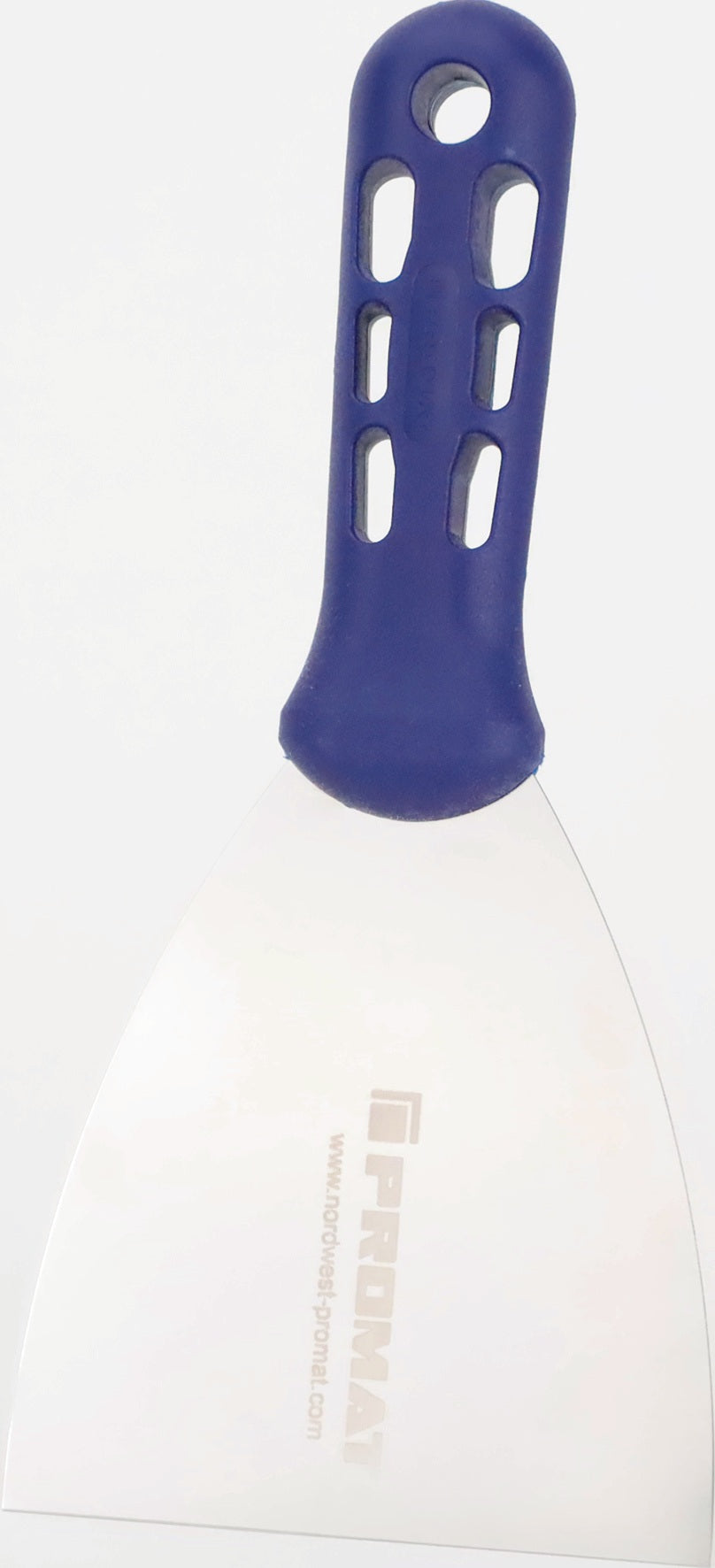 NORDWEST Malerspachtel 40 mm, hochglanz-poliert, Kunststoffheft flachoval blau