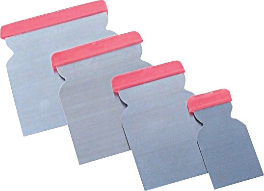 TRUFA Japanspachtelsatz 4-teilig aus Stahl mit säurefestem Kunststoffrücken, 50/80/100/120 mm