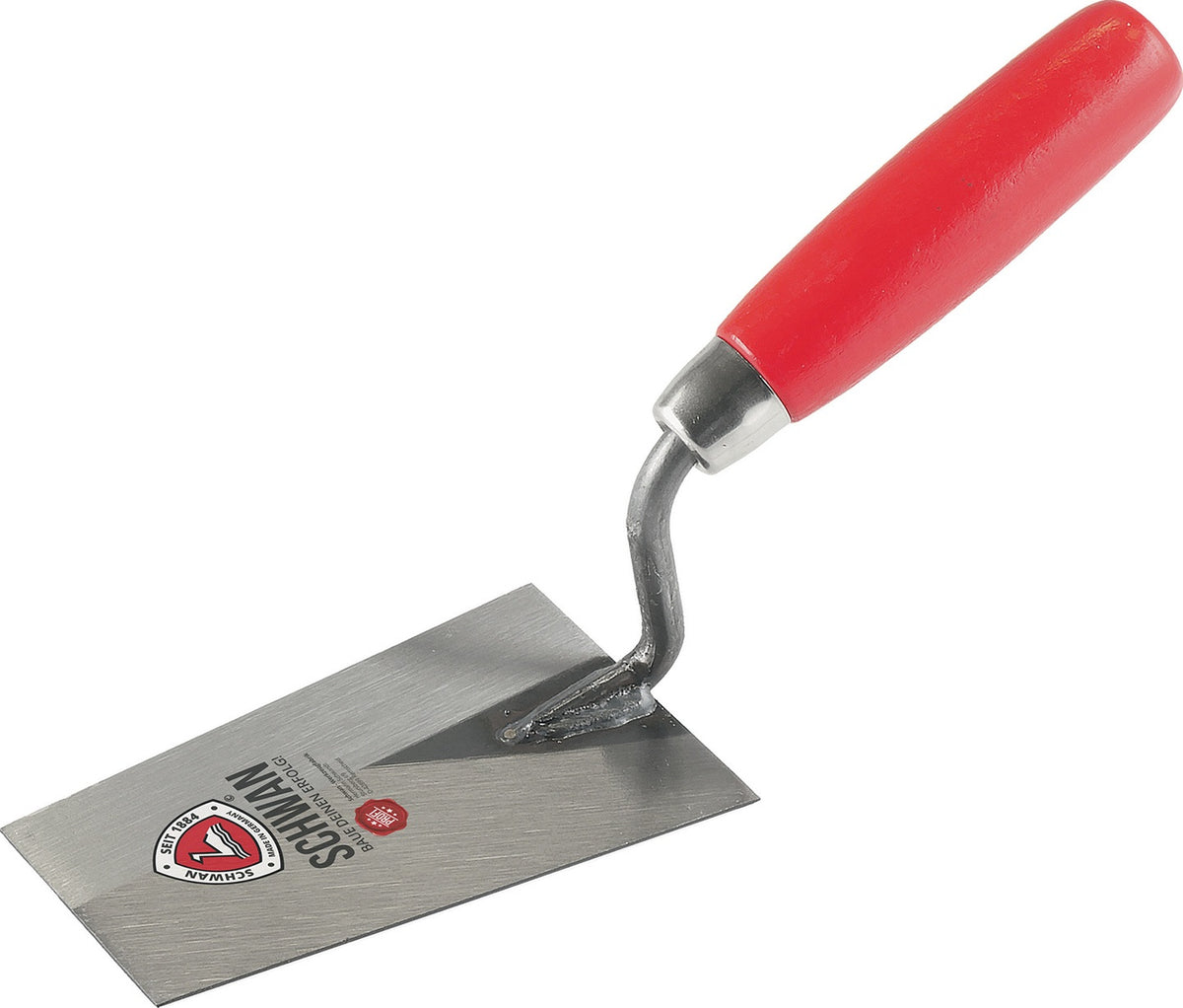 Berner Putzkelle 220 mm von SCHWAN – gehärteter Stahl, Holzheft, 80 mm breit