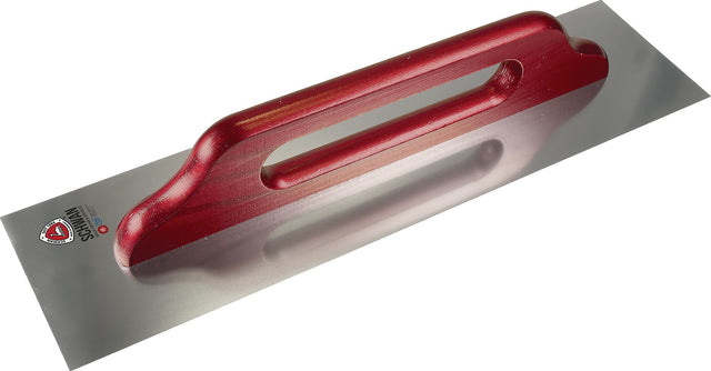 Schweizer Glättekelle 500 mm von SCHWAN – rostfreies Blatt, gehärteter Stahl, Holzgriff