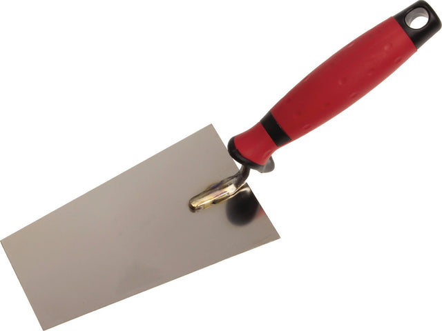 STUBAI Berner Putzkelle 140 mm rostfrei mit 2K-Griff – Edelstahl Profi-Werkzeug