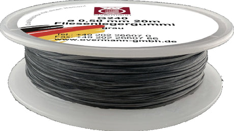 Fliesenlegergummi 20 m x 0,5 mm für Spannecken, grau – OVERMANN