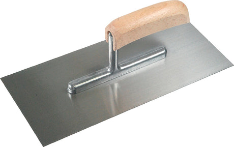 Glättekelle 280 x 130 mm von SCHWAN – Rostfreier Edelstahl mit Holzheft