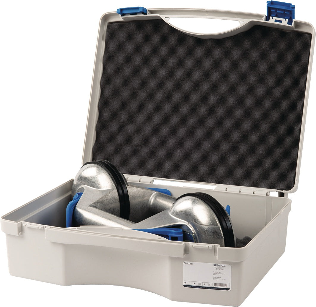 VERIBOR Saugheber-Set 60 kg, 2 Köpfe, 120 mm, Aluminium, PAK-frei – für gasdichte Oberflächen