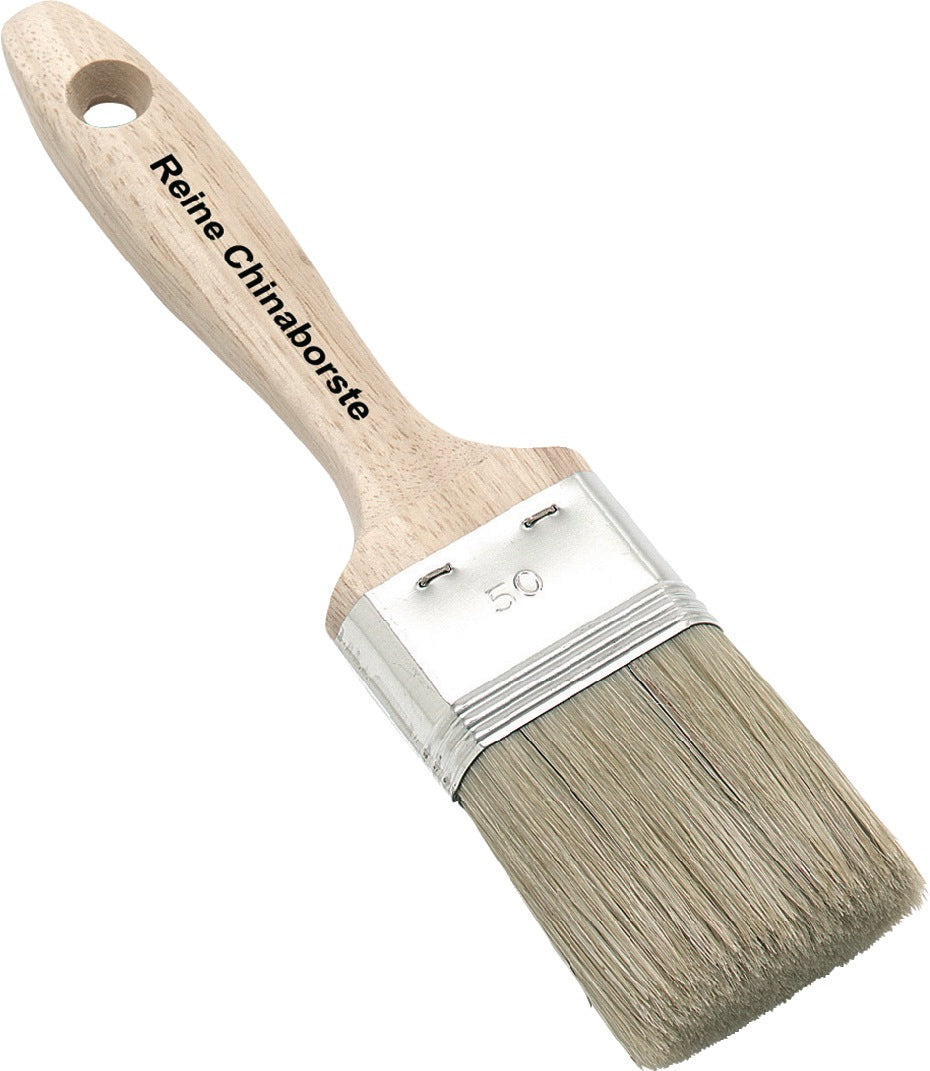 Nölle Profi-Maler Lackierpinsel 30 mm helle Chinaborste mit Nickelzwinge, 6er-Pack