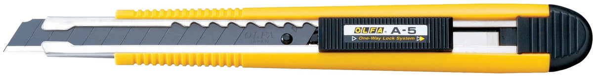 OLFA Cuttermesser 9 mm Klingenbreite, 150 mm Länge, Metallführung & Hemdclip