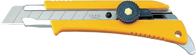 OLFA Cuttermesser mit 18 mm Klinge, Metallführung und Feststellrädchen – 155 mm