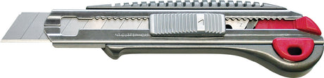 NT CUTTER Cuttermesser 18 mm Klingenbreite, 135 mm Länge, Ganzmetall mit Drucktaster