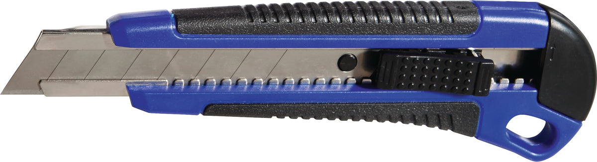 PROMAT Cuttermesser 18 mm Klingen mit Inox-Laufschiene und Ersatzklingen-Magazin