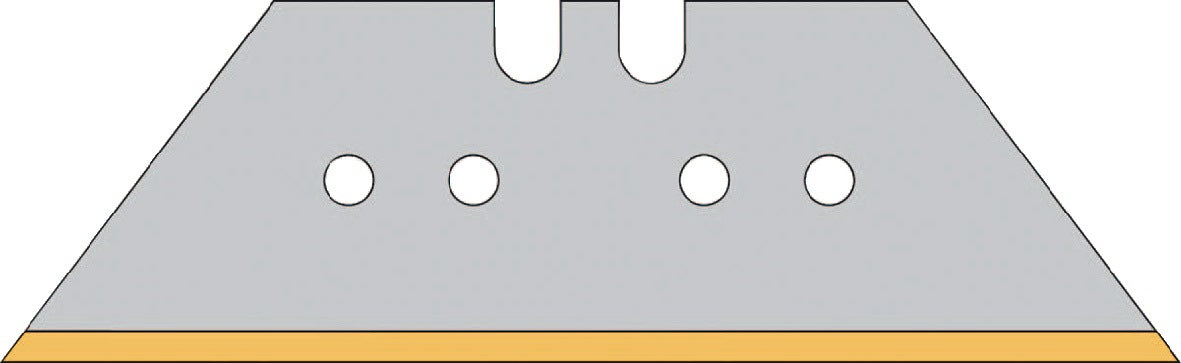 Trapezklinge 52x18,7x0,65 mm mit Lochung von PROMAT – 10 Stück im Spender