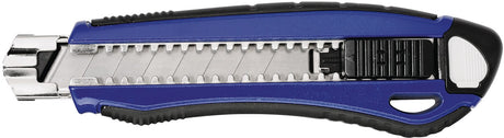 PROMAT Cuttermesser 18 mm Klingenbreite, 166 mm Länge, Aluminium-Gehäuse mit Gummigriff