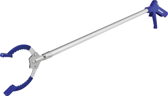 PROMAT Abfallgreifzange 920 mm aus Aluminium mit Kunststoffüberzug, 65 mm Greiferöffnung