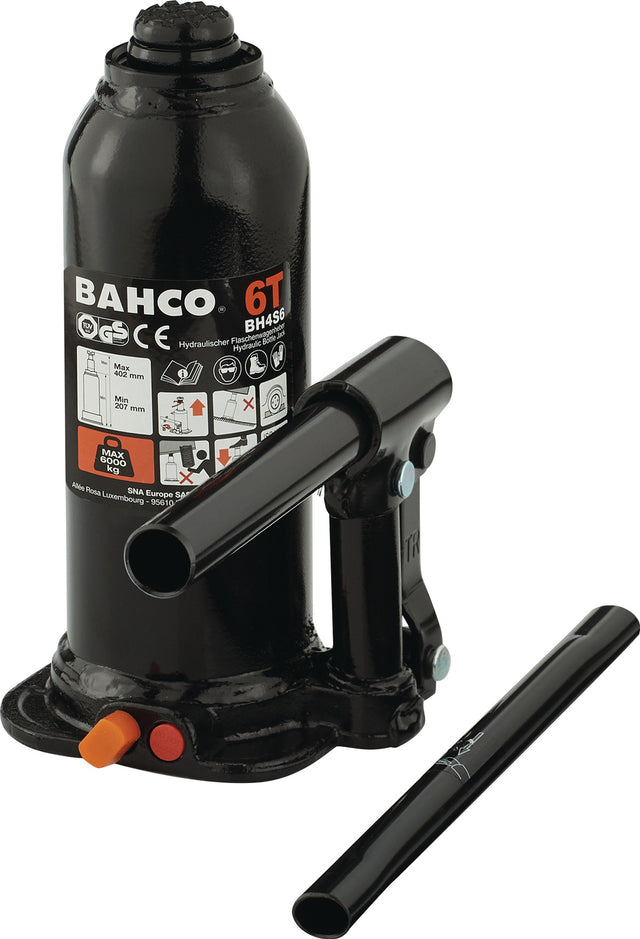 BAHCO Flaschenwagenheber 6 t Tragfähigkeit 413 mm Hub für Werkstatt und Industrie