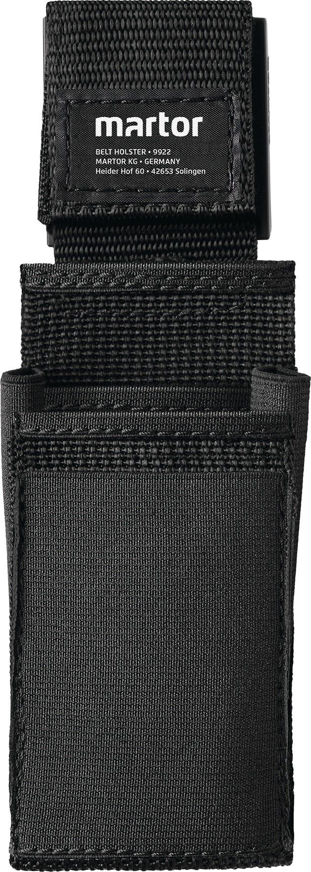 MARTOR Gürteltasche H215xB53xT23mm – strapazierfähiges Nylon, waschbar bei 40 °C, schwarz