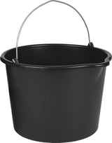JOPA Baueimer 12 l mit Tülle, schwarz, Polyethylen, verzinkter Bügel, Liter-Skala
