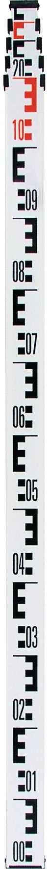 NEDO Teleskopnivellierlatte L.1,22-4m mit Libelle – 4 Elemente, mm-Teilung, eloxiertes Aluminium