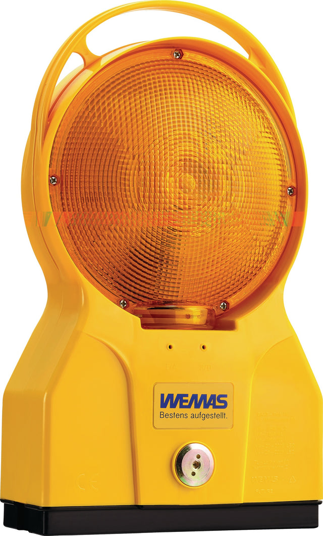 WEMAS TL-Warnleuchte TL FUTURE LED gelb – mit Dämmerungsautomatik & Tragegriff