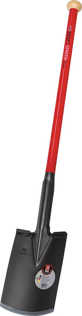 IDEAL Kraftspaten Gr.2 280x190/180 mm mit Stahlrohrstiel und Hartholzknauf – robust für Rodungsarbeiten