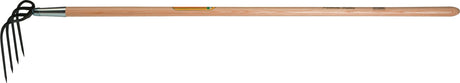 Kartoffelhacke Zinken-L. 190 mm, 4 Zinken geschmiedet, mit Eschenstiel von FREUND VICTORIA